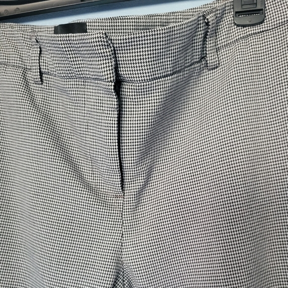 Adrienne Vittadini Womens Houndstooth Pants Size 6 Black White - Picture 4 of 10